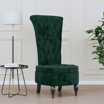Chair with high back, dark...