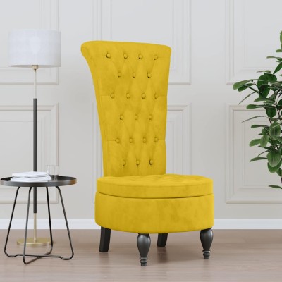Chair with a high back,...