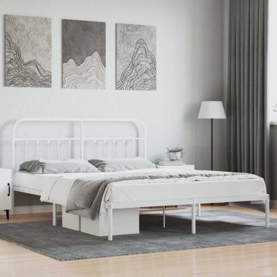 Metal bed frame with...
