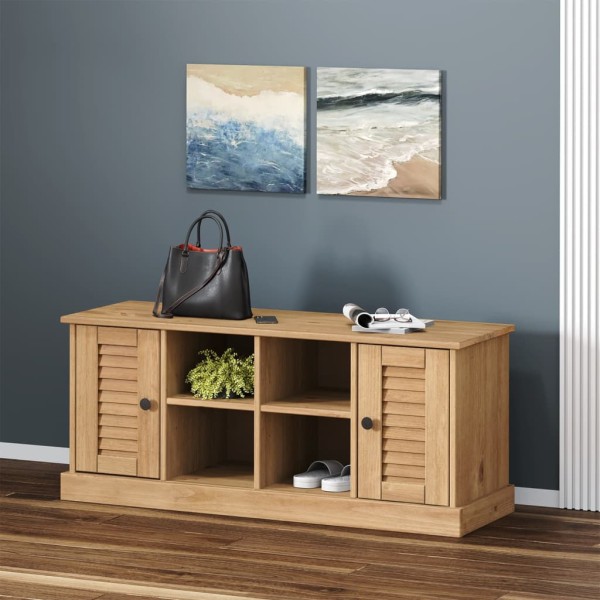 Shoe bench VIGO, 106x35x45cm, solid pine wood