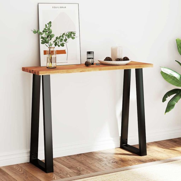 Console table with live edge, 110x35x80cm, acacia