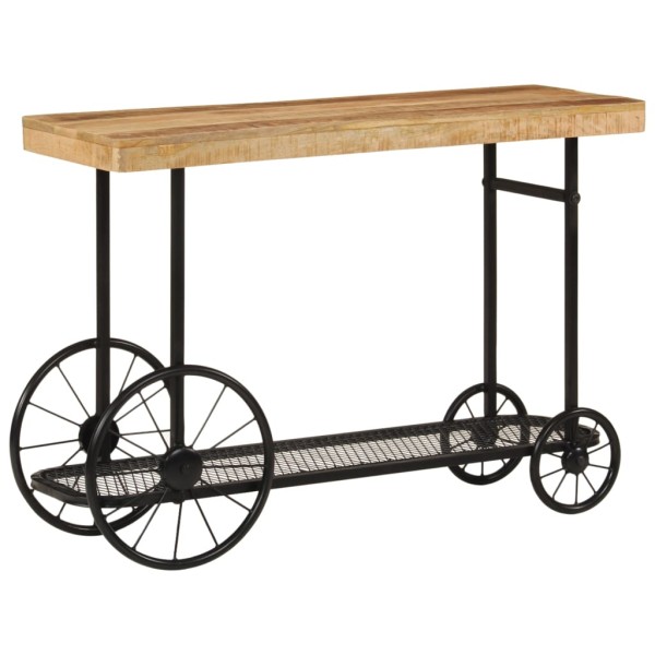 console table 112x36x76 cm solid mango wood and iron