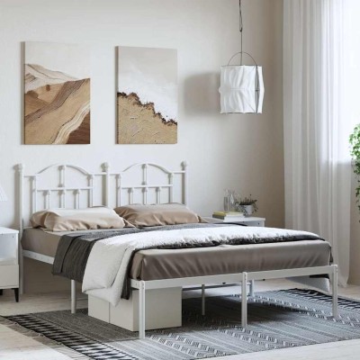 Metal bed frame with...
