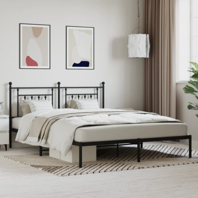 Metal bed frame with...