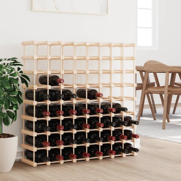 Wine rack for 72 bottles, 90.5x23x90.5cm, solid pine