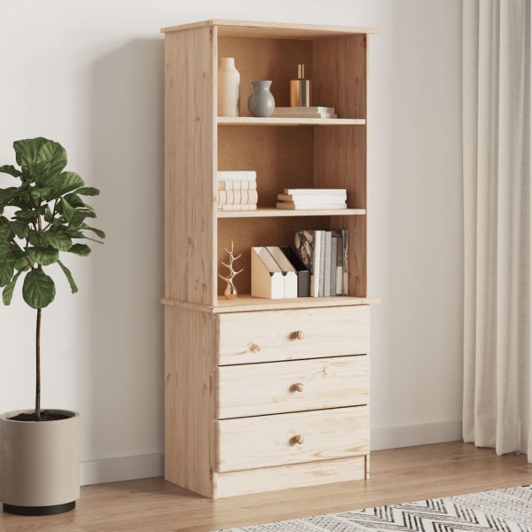 Bookcase with drawers ALTA, 60x35x142cm, solid pine