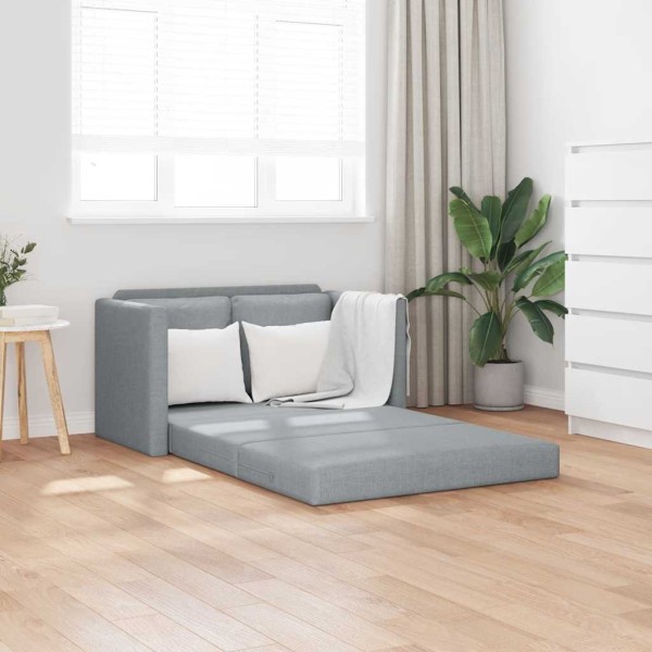 Floor sofa-bed, 2-1, light gray, 112x174x55cm, fabric