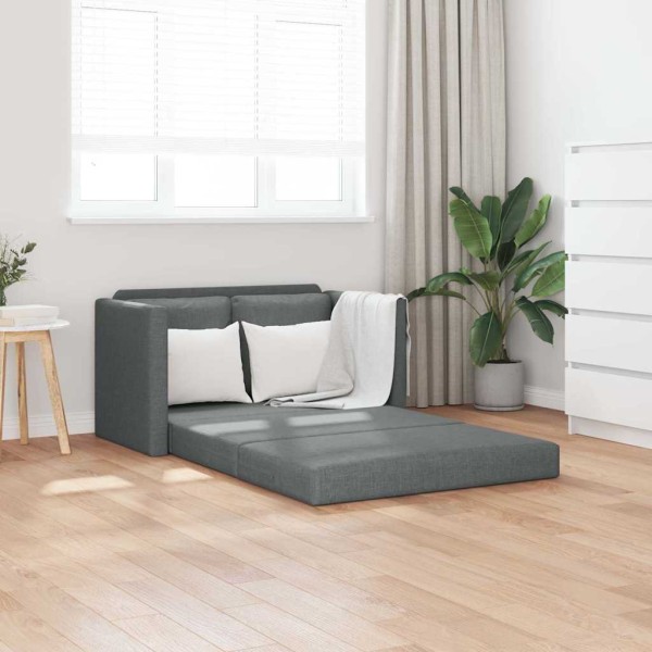 Floor sofa-bed, 2-1, dark gray, 112x174x55cm, fabric