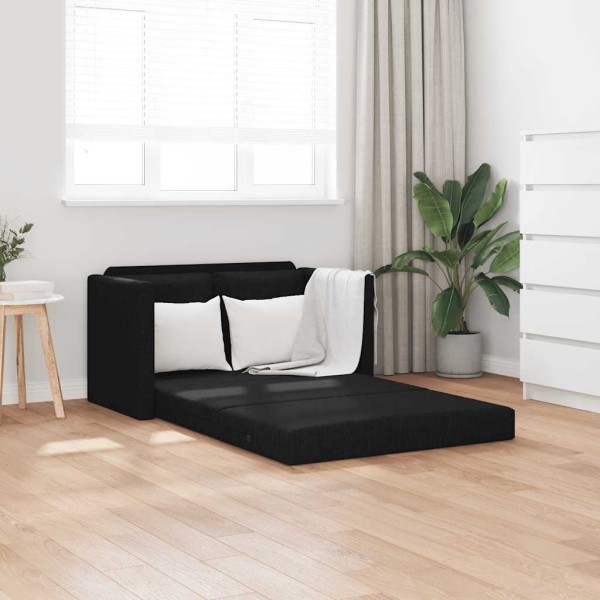 Floor sofa-bed, 2-1, black, 112x174x55cm, fabric