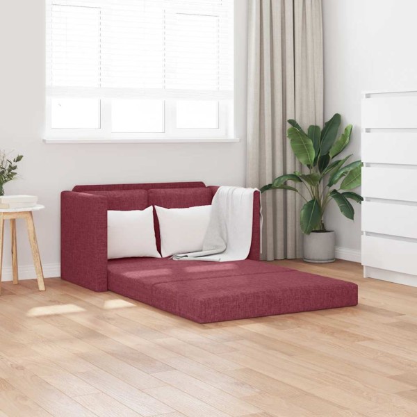 Floor sofa-bed, 2-1, red wine, 112x174x55cm, fabric