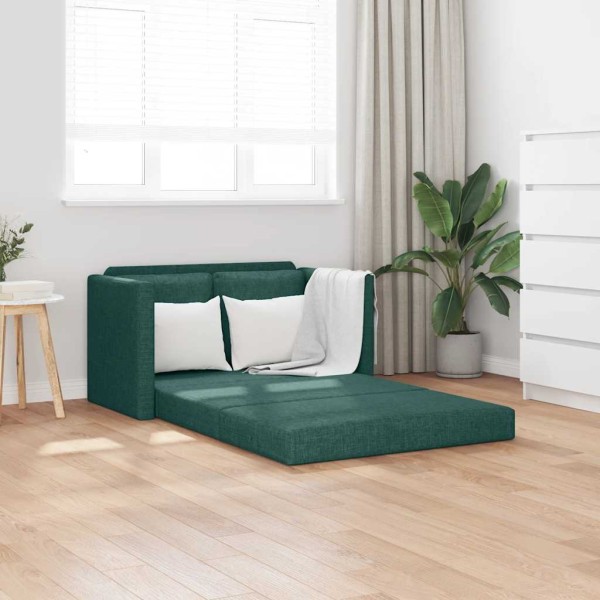 Floor sofa-bed, 2-1, dark green, 112x174x55cm, fabric