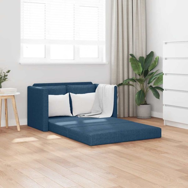 Floor sofa-bed, 2-1, blue, 112x174x55cm, fabric