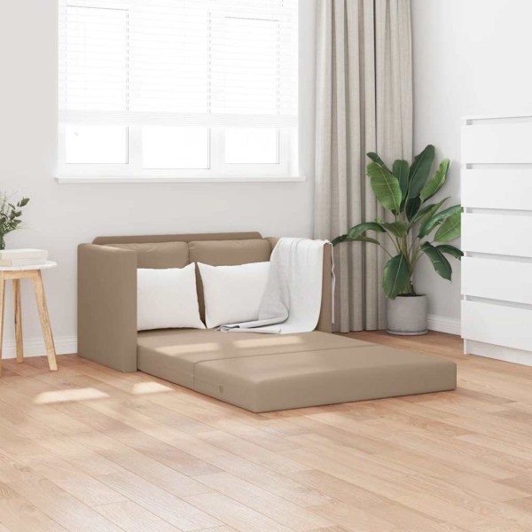 Floor sofa-bed, 2-1, cappuccino, 112x174x55cm, artificial leather