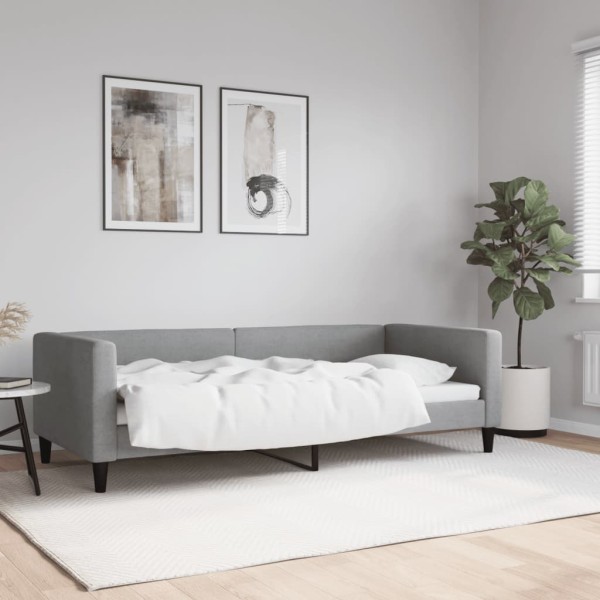 Sofa, light gray, 90x200cm, fabric