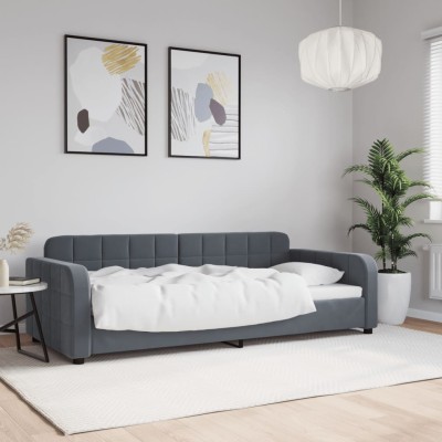 Bed, dark gray, 90x200cm,...