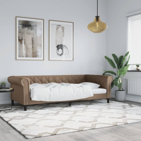 Sofa, cappuccino color, 80x200cm, artificial leather