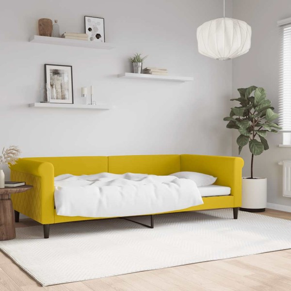 Sofa, yellow, 100x200cm, velvet