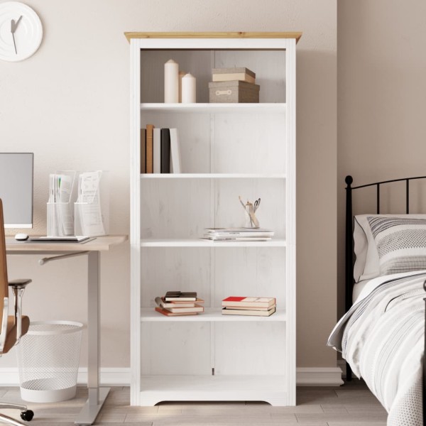 Bookcase BODO, brown, 82x40x173 cm, solid pine wood