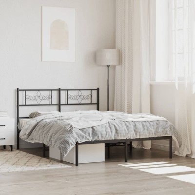 Metal bed frame with...