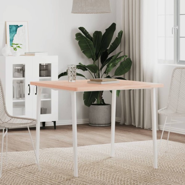 Table top, 80x80x2.5cm, solid beech, square