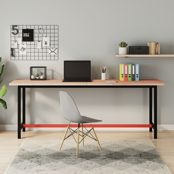 Desk top, 200x55x2.5cm, solid beech wood