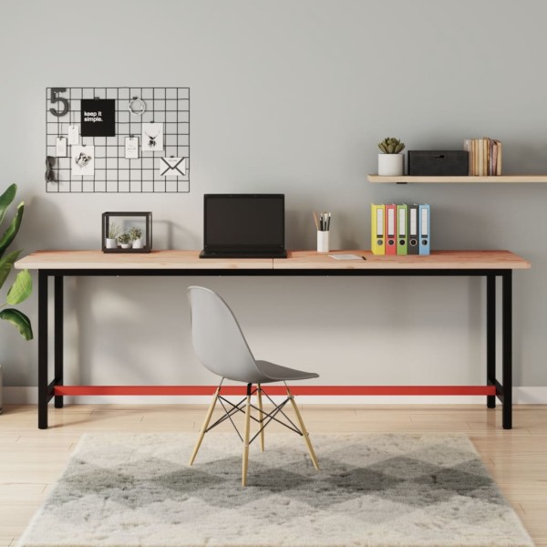 Desk top, 220x55x2.5cm, solid beech