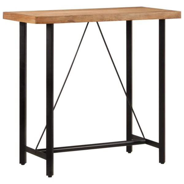 Bar table, 110x55x107cm, solid acacia wood and iron