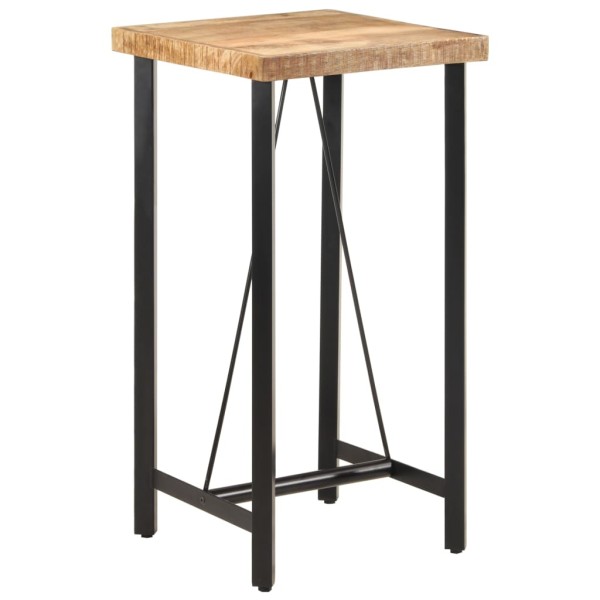 Bar table, 55x55x107cm, solid mango wood and iron