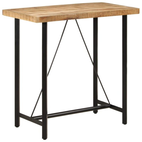 Bar table, 110x55x107cm, solid mango wood and iron