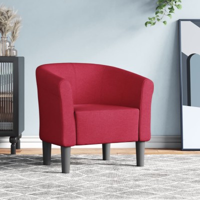 Armchair, red wine color,...