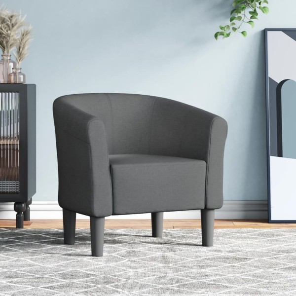 Armchair, dark gray, fabric