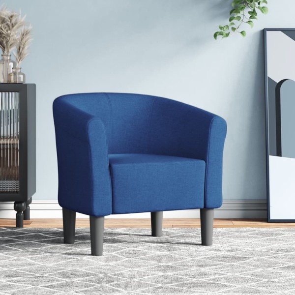 Armchair, blue, fabric