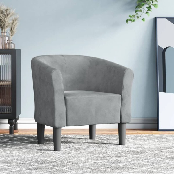 Armchair, dark gray, velvet