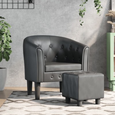 Armchair with footrest,...