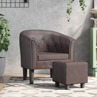 Armchair with footrest,...