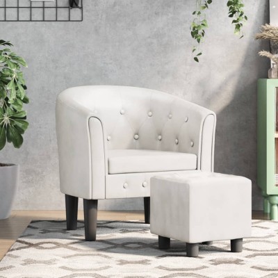 Armchair with footrest,...