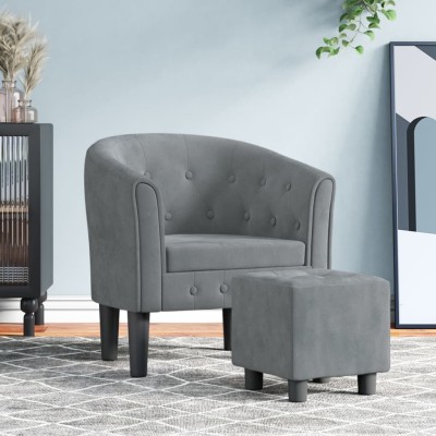 Chair with footrest, dark...