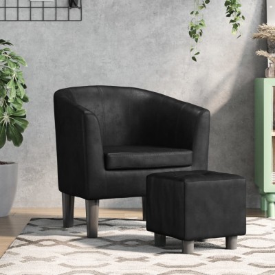 Armchair with footrest,...