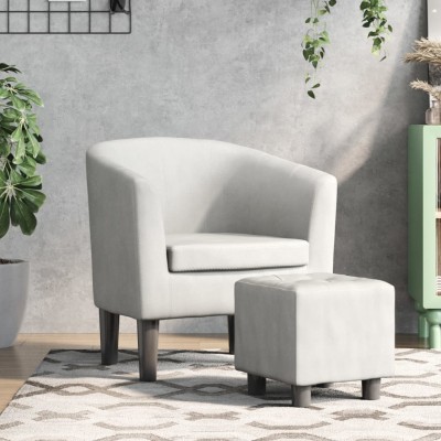 Armchair with footrest,...