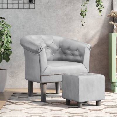 Armchair with footrest,...