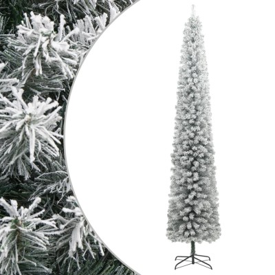 narrow Christmas tree with...