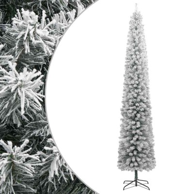 narrow Christmas tree with...