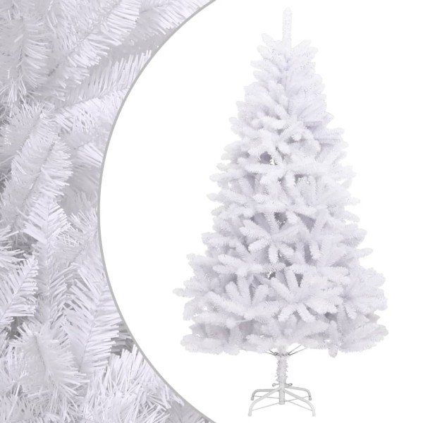 Artificial Christmas tree with articulated branches/stand, white, 210cm