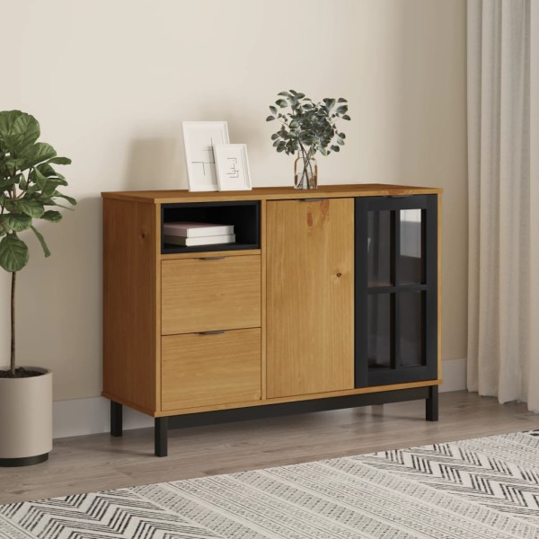 Side cabinet with doors FLAM, 110x40x80cm, solid pine