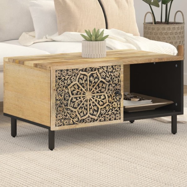 Coffee table, 80x50x40cm, solid mango wood
