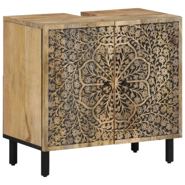Bathroom cabinet for washbasin, 62x33x58cm, mango solid