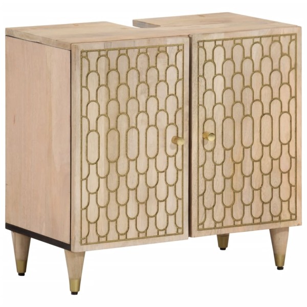 Bathroom cabinet for washbasin, 62x33x58cm, mango solid