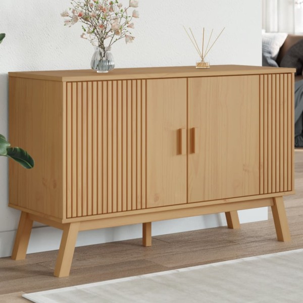 Side cabinet OLDEN, brown, 114x43x73.5cm, solid pine