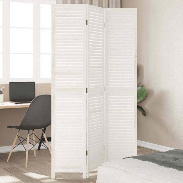 Room partition, 3 segments, white, paulownia massif