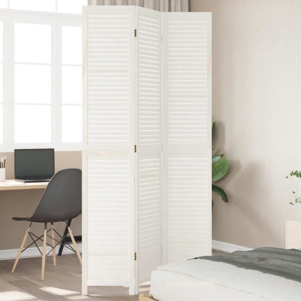 Room partition, 3 segments, white, paulownia massif